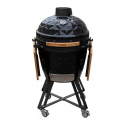 Barbecue Kamado Diamond L56 noir - Ø47.8 cm - Design diamant - Housse et déflecteur inclus de marque Boschmarin, référence: J9045300