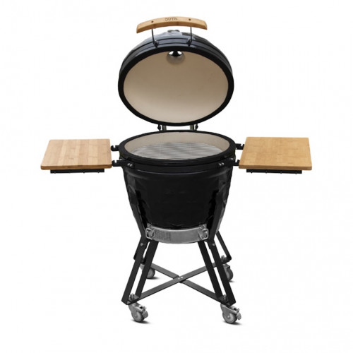 Barbecue Kamado Diamond L56 noir - Ø47.8 cm - Design diamant - Housse et déflecteur inclus - Boschmarin