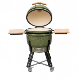 Barbecue Kamado L55 vert olive - Ø46.8 cm - Finition soignée - Housse et déflecteur inclus - Boschmarin