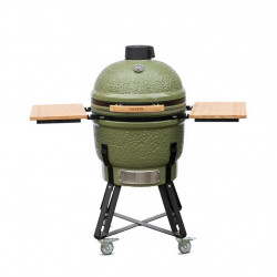 Barbecue Kamado L55 vert olive - Ø46.8 cm - Finition soignée - Housse et déflecteur inclus - Boschmarin