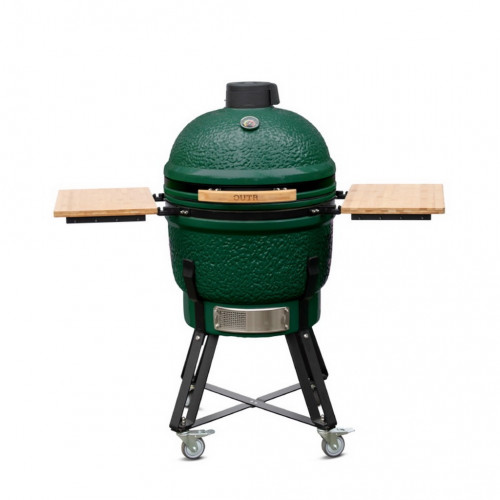Barbecue Kamado L55 vert - Ø46.8 cm - Céramique émaillée - Housse + déflecteur inclus - Boschmarin