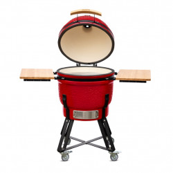 Barbecue Kamado L55 rouge - Ø46.8 cm - Cuisson lente & fumage - Housse et déflecteur inclus - Boschmarin