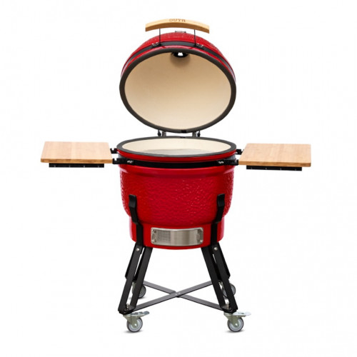 Barbecue Kamado L55 rouge - Ø46.8 cm - Cuisson lente & fumage - Housse et déflecteur inclus - Boschmarin