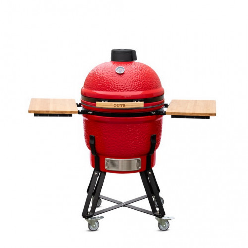 Barbecue Kamado L55 rouge - Ø46.8 cm - Cuisson lente & fumage - Housse et déflecteur inclus - Boschmarin