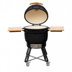 Barbecue Kamado L55 noir - Ø46.8 cm - Céramique émaillée - Housse et déflecteur inclus - Boschmarin