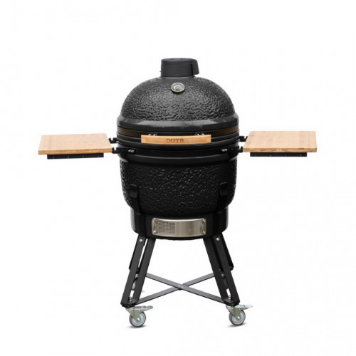 Barbecue Kamado L55 noir - Ø46.8 cm - Céramique émaillée - Housse et déflecteur inclus - Boschmarin