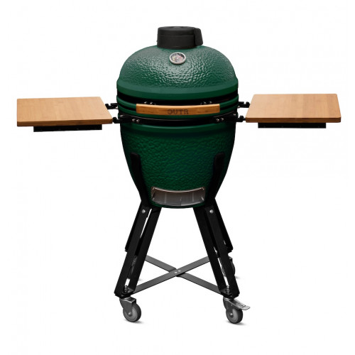Barbecue Kamado 50 vert - Ø38.5 cm - Céramique émaillée - Décliné avec housse & déflecteur - Boschmarin