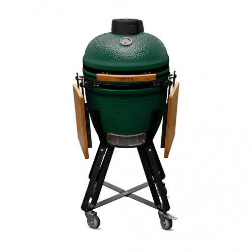 Barbecue Kamado 50 vert - Ø38.5 cm - Céramique émaillée - Décliné avec housse & déflecteur - Boschmarin