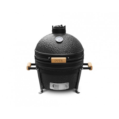 Barbecue Kamado Medium Ø32.5 cm - Noir céramique - Cuisson directe & indirecte - Support inclus - Boschmarin