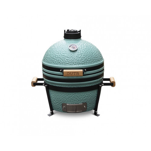 Barbecue Kamado Medium Ø32.5 cm - Menthe céramique - Charbon de bois - Support inclus - Boschmarin
