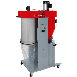 Aspirateur à copeaux cyclone avec télécommande et nettoyage automatique – modèle RLE1500 – 1 500 W – 1 900 m³h – 230 V - Holzmann