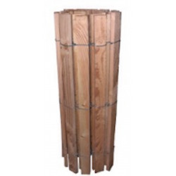 Panneau bois Douglas en rouleau – 2 x 3 m – Lames 50 mm – Espacement 2 cm – PEFC – Fabrication française de marque Jany, référence: J9053200