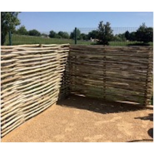 Panneau bois eucalyptus tressé – 180 x 90 cm – Bois poli – Homologué piscine – Fabrication européenne - Jany