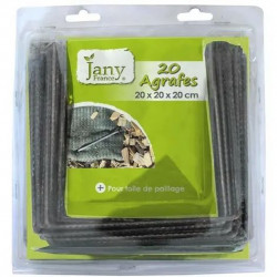 Agrafes de fixation métal – Lot de 20 – 20 x 20 x 20 cm – Fabrication Française – Sans plastique - Jany