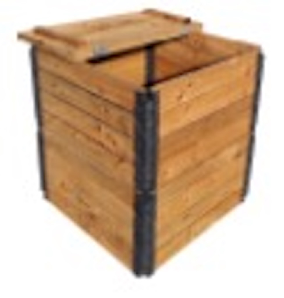 Composteur en bois - 300L - 70 x 70 x 84 cm - Épicéa PEFC - Fabrication Française