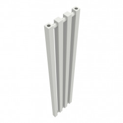 Radiateur à eau chaude mural – Kolona SP 35 blanc - 1200 x 245 mm – 4 tubes – 346 W – Fixations incluses - Radox