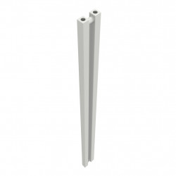 Radiateur à eau chaude mural – Kolona SP 35 blanc - 1500 x 105 mm – 2 tubes – 214 W – Fixations incluses - Radox
