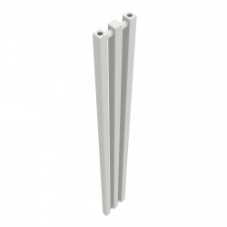Radiateur à eau chaude mural – Kolona SP 35 blanc - 1500 x 175 mm – 3 tubes – 322 W – Fixations incluses - Radox