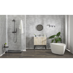 Lot de 3 paquets de dalles murales PVC – Dumawall+ Chicago – 65 x 37,5 cm – Surface totale 5,85 m² – Pose facile et 100 % étanch de marque DUMAPLAST, référence: B9064100