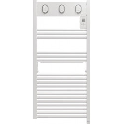 Sèche-serviettes électrique – MARAPI TACTILE BLANC - 500 W – Inertie fluide – Thermostat électronique – Affichage digital - SAUTER