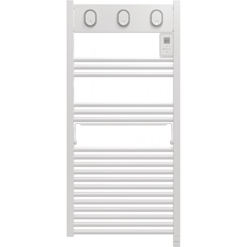 Sèche-serviettes électrique – MARAPI TACTILE BLANC - 500 W – Inertie fluide – Thermostat électronique – Affichage digital - SAUTER