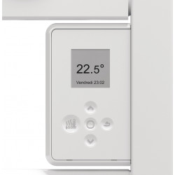 Sèche-serviettes électrique – MARAPI TACTILE BLANC - 500 W – Inertie fluide – Thermostat électronique – Affichage digital - SAUTER