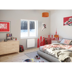 Radiateur électrique connecté – TAHUAL BLANC - Horizontal - 1000 W – Fonte – Programmable – Format compact - SAUTER