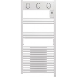Sèche-serviettes électrique soufflant – MARAPI TACTILE BLANC - 1500 W + soufflerie 1000 W – Inertie fluide – Programmable – Écra de marque SAUTER, référence: B9067200