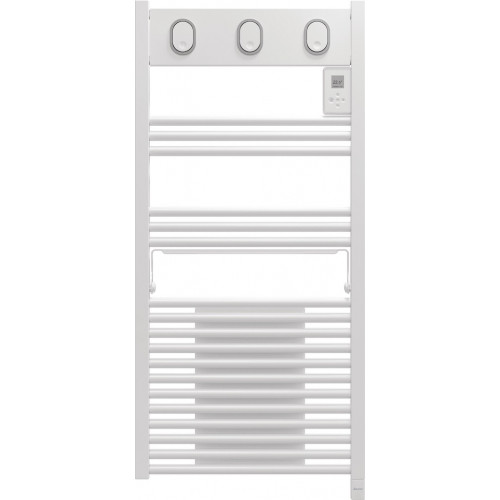 Sèche-serviettes électrique soufflant – MARAPI TACTILE BLANC - 1500 W + soufflerie 1000 W – Inertie fluide – Programmable – Écra - SAUTER