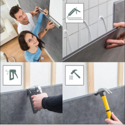 Lot de 3 paquets de dalles murales PVC – Dumawall+ Calacatta – 65 x 37,5 cm – Surface totale 5,85 m² – Pose facile et 100 % étan - DUMAPLAST