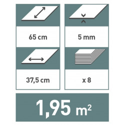 Lot de 3 paquets de dalles murales PVC – Dumawall+ Calacatta – 65 x 37,5 cm – Surface totale 5,85 m² – Pose facile et 100 % étan - DUMAPLAST