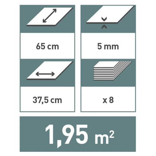 Lot de 3 paquets de dalles murales PVC – Dumawall+ Calacatta – 65 x 37,5 cm – Surface totale 5,85 m² – Pose facile et 100 % étan - DUMAPLAST