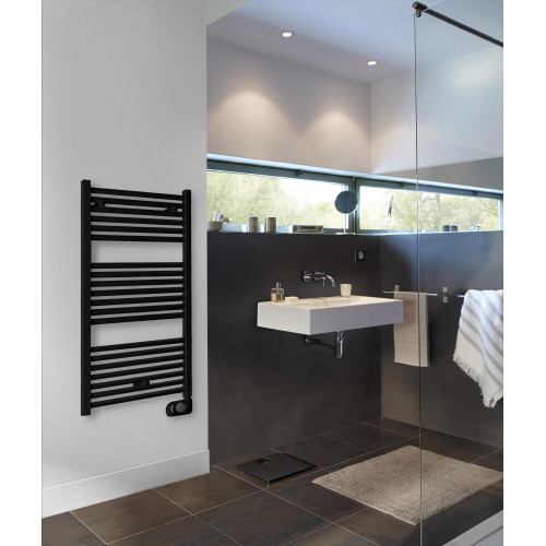 Sèche-serviettes électrique – Tweed noir – 500 W – 96,8 x 50 cm – Inertie fluide - ACOVA