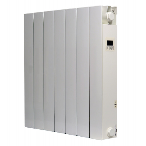 Radiateur électrique vertical à inertie sèche – Caraïbes blanc - 1500 W - 15 m² - UNIV'R CHAUFFAGE