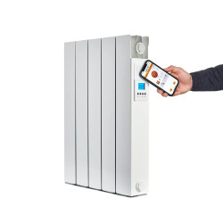 Radiateur électrique connecté – Volupta blanc – 1000 W – Inertie sèche – Horizontal - UNIV'R CHAUFFAGE