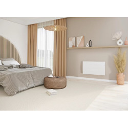 Radiateur électrique horizontal à inertie pierre – Sibayak II blanc – 1500 W – Programmable – Connecté – Fabrication française - SAUTER