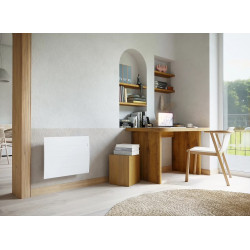 Radiateur électrique à inertie pierre – Sibayak II blanc – 1000 W – Connecté – Programmable – Détection présence – Format horizo - SAUTER