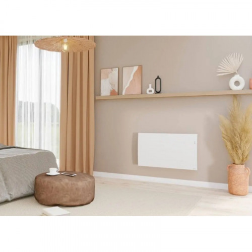 Radiateur électrique à inertie pierre – Sibayak II blanc – 2000 W – Connecté – Programmable – Détection de présence – Format hor - SAUTER