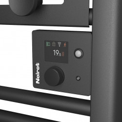 Sèche-serviettes électrique connecté – Actibain Connect noir – 500 W – 50 x 101,1 cm - Noirot