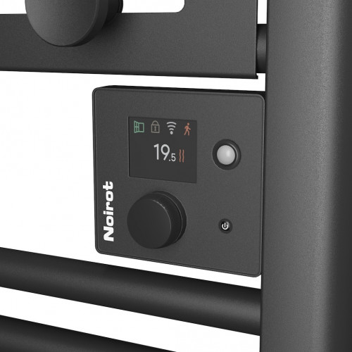 Sèche-serviettes électrique connecté – Actibain Connect noir – 500 W – 50 x 101,1 cm - Noirot