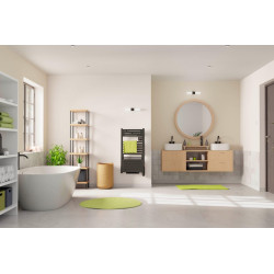 Sèche-serviettes électrique connecté – Actibain Connect noir – 1500 W – 50 x 101,1 cm - Noirot