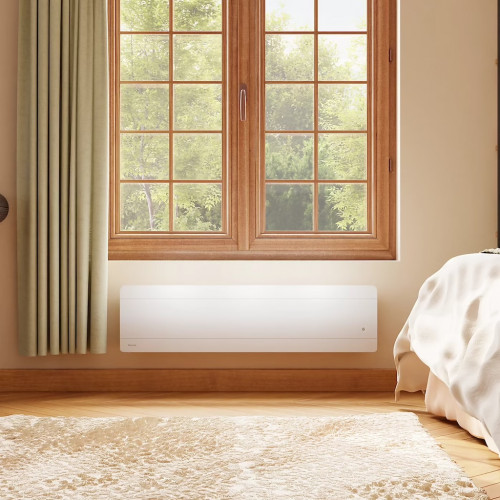 Radiateur électrique à inertie fonte – Walter 2 blanc – 1500 W – horizontal long connecté - Noirot