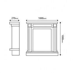 Cheminée électrique – Adam & Corsica blanc – 1500 W – décorative & chauffante - ArtFlame