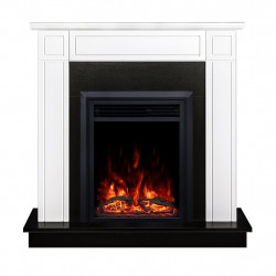 Cheminée électrique – Adam & Cris blanc – 1500 W – flamme multicolore + effet sonore de marque ArtFlame, référence: B9078700
