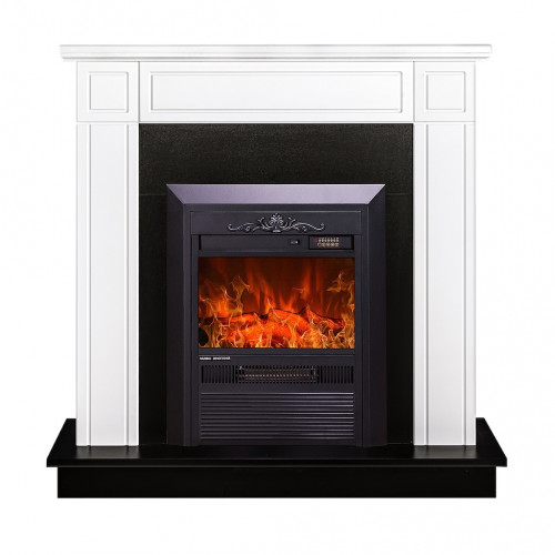 Cheminée électrique – Adam & Cristina blanc – 2000 W – flamme orange + timer - ArtFlame