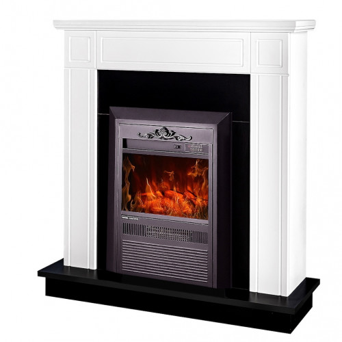 Cheminée électrique – Adam & Cristina blanc – 2000 W – flamme orange + timer - ArtFlame