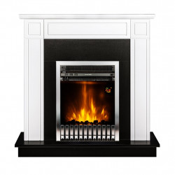Cheminée électrique – Adam & Gala Silver blanc – 2000 W – flamme orange + timer de marque ArtFlame, référence: B9078900