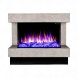 Cheminée électrique – Glow & Haiti 33 – 1500 W – Multicolore – Gris foncé - ArtFlame
