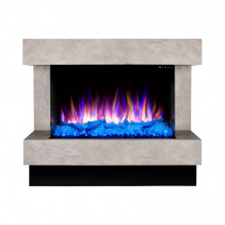 Cheminée électrique – Glow & Haiti 33 – 1500 W – Multicolore – Gris foncé - ArtFlame