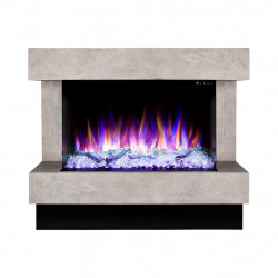 Cheminée électrique – Glow & Haiti 33 – 1500 W – Multicolore – Gris foncé - ArtFlame